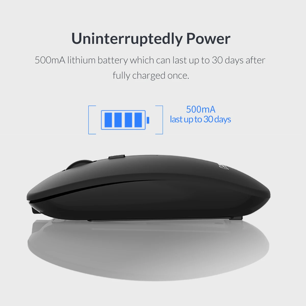 ORICO беспроводная мышь, компьютерная мышь, бесшумная, 2,4 ГГц, мини USB мышь, перезаряжаемая, USB, оптическая, Mice1600 dpi, регулируемая для ПК, ноутбука