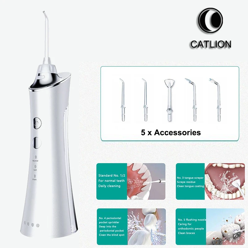 Oral Irrigator Water Flosser Dental Jet Usb Rechargeable Portable Waterpik Tooth Ultrasonic Waterpulse Waterproof Teeth Cleaner
