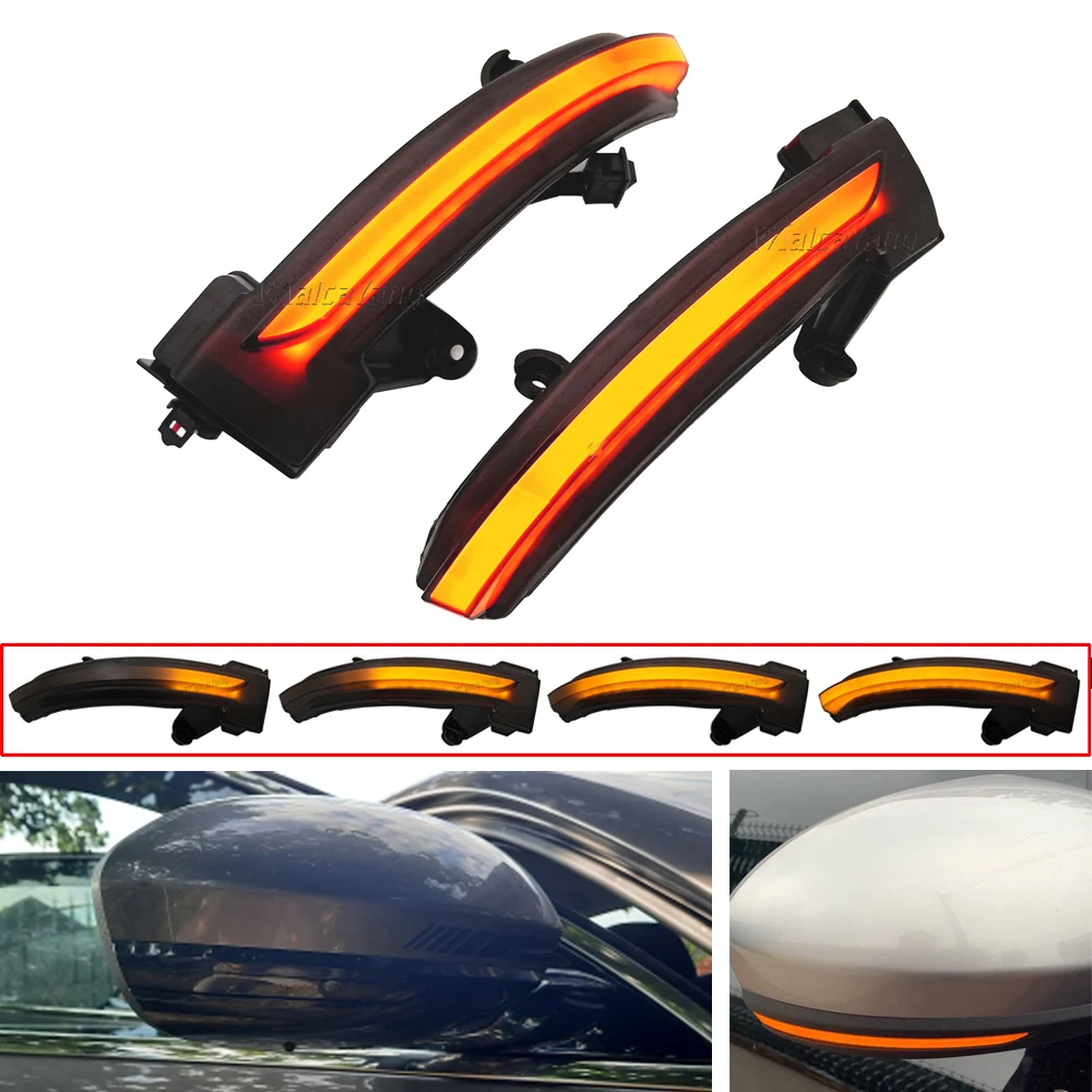 2x Modern Car Styling Lamp For Renault Megane IV Talisman 2016- Sequential LED Side Mirror Turn Signal Dynamic Blinker Indicator |