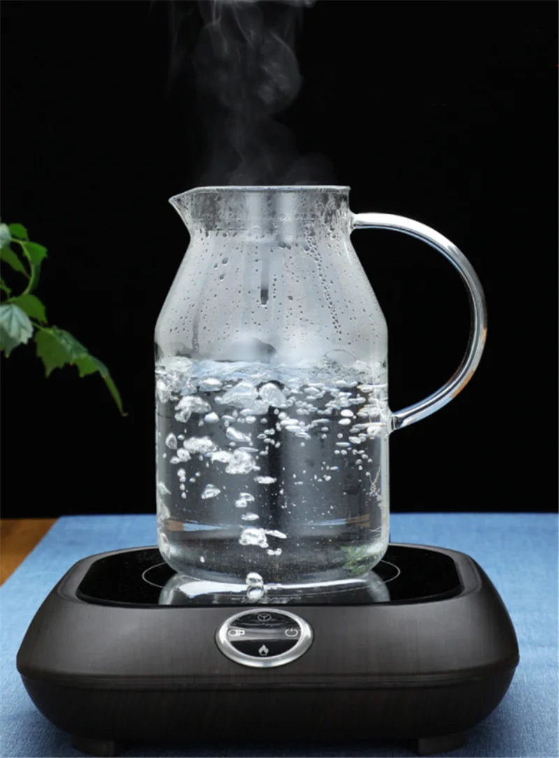 1500 мл 2000 мл Прозрачный чайник стеклянный кувшин для воды термостойкий графин Кувшин для сока с фильтром из нержавеющей стали B009