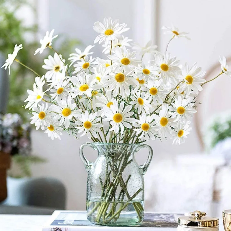 Artificial Silk Daisy Flowers Fake Bouquet for DIY Wedding Party Home Decor 