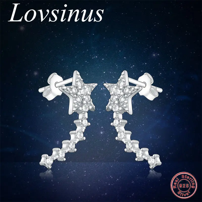 

2020 New Authentic 925 Sterling Silver Stars Stud Earrings for Women Sterling Silver Earrings berloque Jewelry Girl Fashion Gift