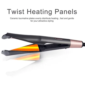 

Ceramic Corn Roller Magic Hair Straightener Wand & Hair Curler 2 in 1 Style Straightening Flat Iron Hot Comb Straightener