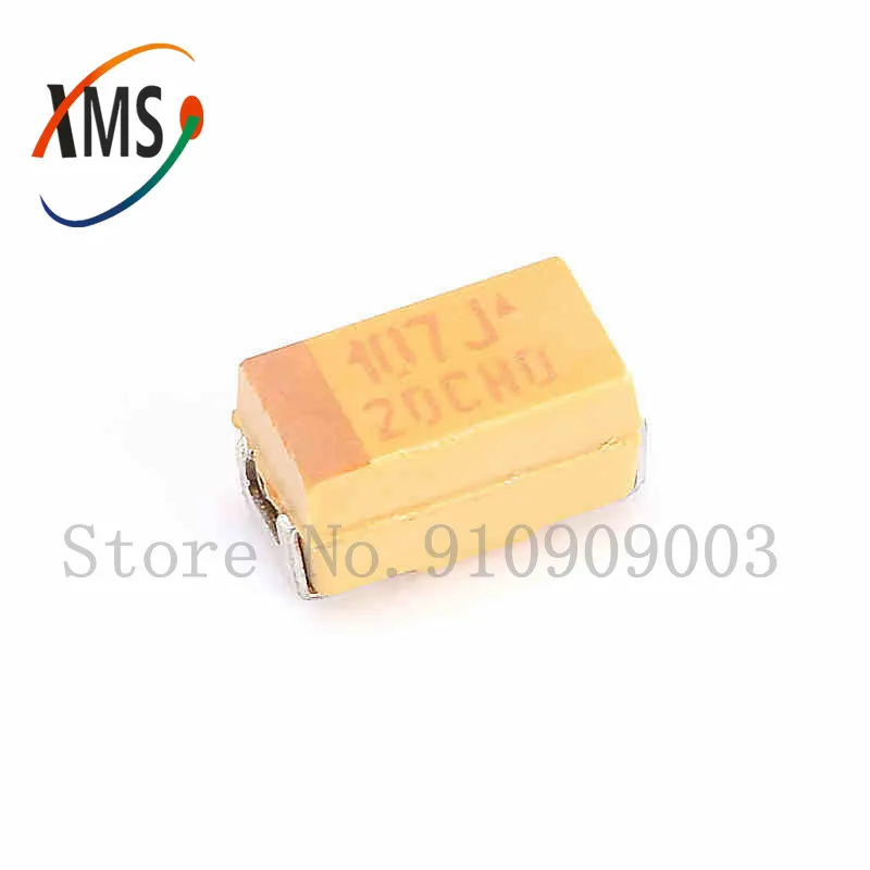 

10 шт., Танталовый конденсатор SMD 3216, 100 мкФ, 6,3 В, 6V3, 107, 107J
