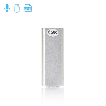 

USB Voice Recorder Mini Digital Audio Voice Recorder Pen Flash Drive up to 4GB/8GB With WAV MP3 PlayerGift Headset