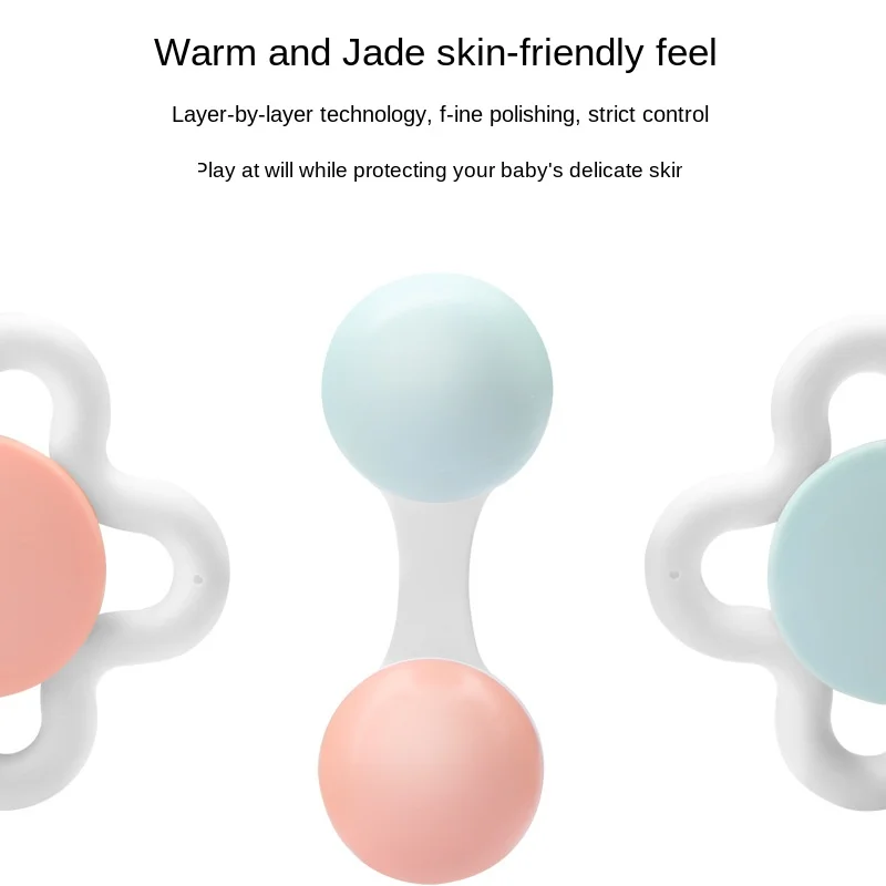 Baby puzzle teether rattle toy, can be boiled and sterilized at high temperature, the best portable toy for infants 0-12 months