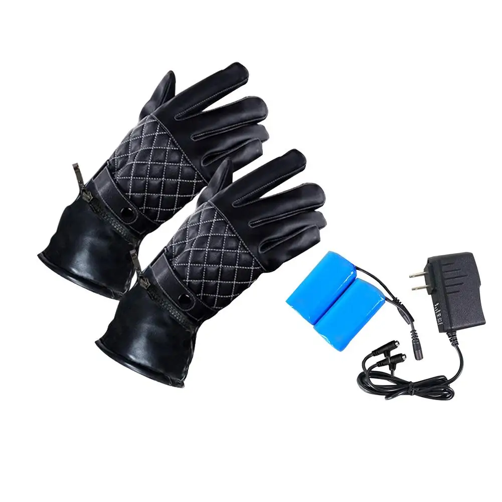 Электрическая зарядка от usb нагревательные перчатки для верховой езды теплые перчатки с подогревом зимой для мужчин и женщин для катания на лыжах и пеших прогулок американские вилки - Цвет: Male XL
