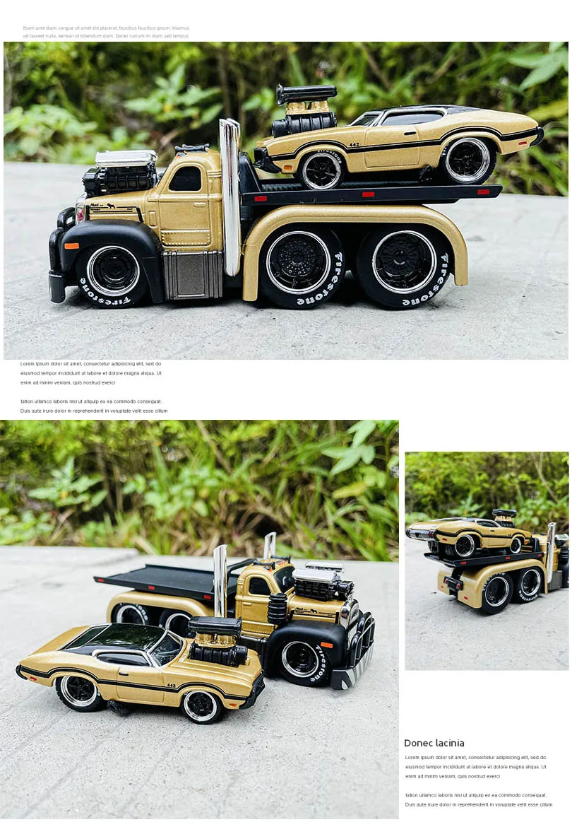 Maisto 1:64 Chevrolet Ford transport truck combination pallet truck static  alloy car model children's toy collection