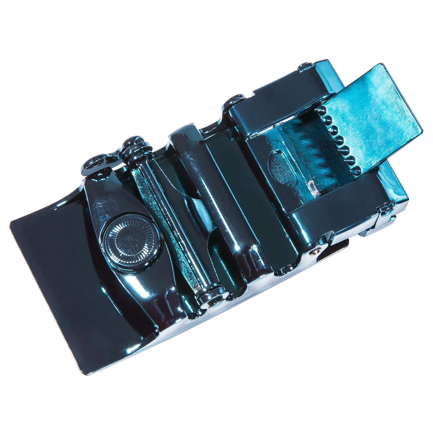 Blue Buckle Belt Emboss Automatic Buckle Belt for Men Black Leather Crocodile Belt Designer Cowhide Waist Belt Barry.Wang