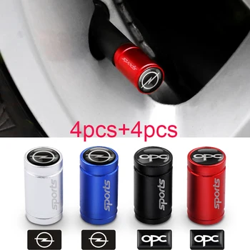 

8Pcs Car-styling Decal Sports Car Wheel Tire Valves Caps Fit for OPEL OPC Insignia Astra Antara Shield Meriva Car Emblem Sticker