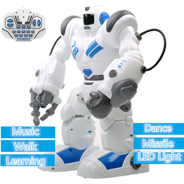 Educational Robot Toy Upgrade Intelligent RC Robot Waling Sliding Dancing Speaking Robot with LED screen Robots Flash Kid Friend 1