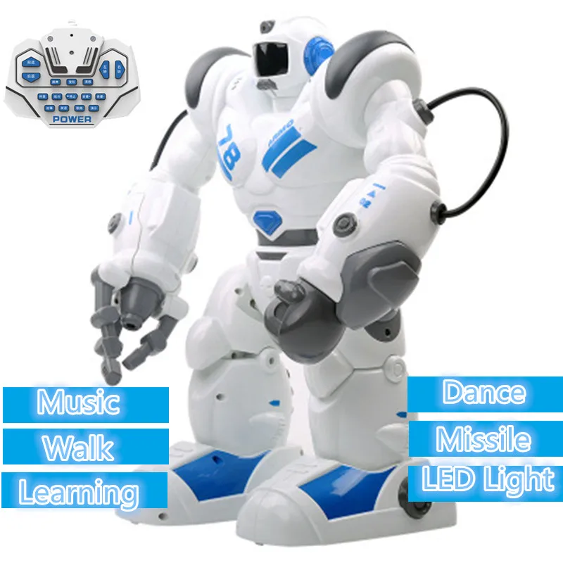 Educational Robot Toy Upgrade Intelligent RC Robot Waling Sliding Dancing Chinese English Learning Robot with LED screen Robots