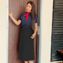 Yooneedi летние Дизайнерские офисные женские юбки 2 цвета однотонные плиссированные женские миди юбки FNN-8314