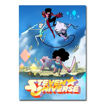 Горячие Steven Universe Классический Аниме комиксов серии Постер Мультфильма фильма, шелковая, светлые холщовые дома номер Декоративная Настенная картина - Цвет: 3