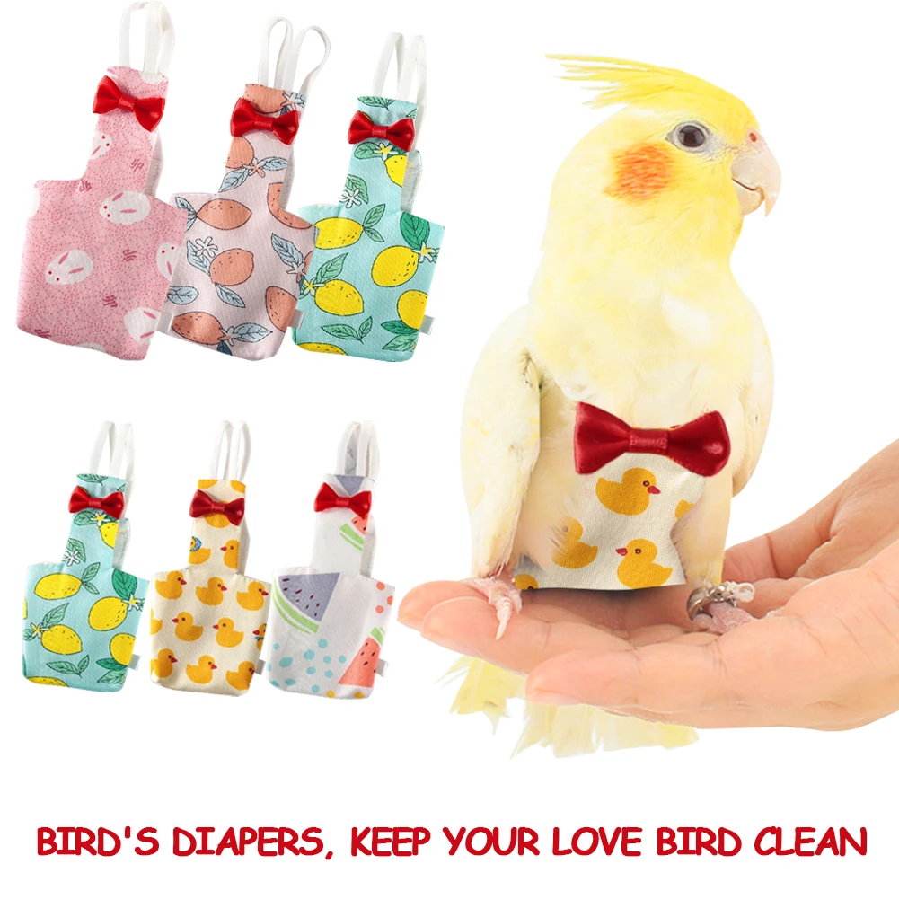Parrot Diaper Flight Suit Diaper Clothes Parrot Parakeet Pigeon Medium Large Pet Bird Adjustable neckerchief Pet Cloth