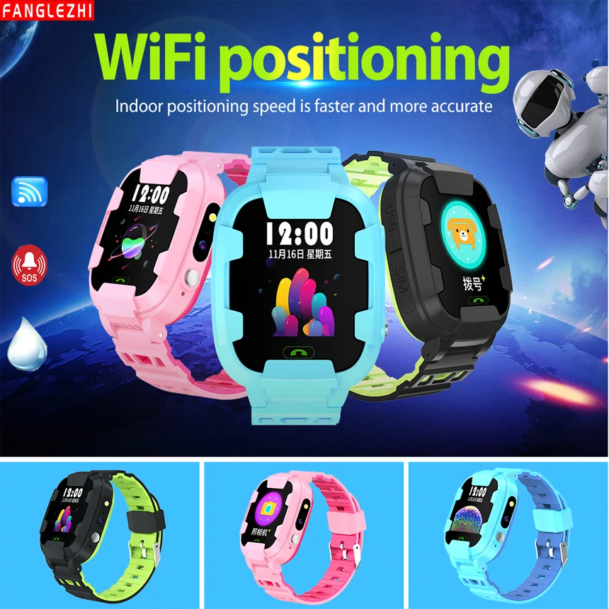 

Smart Watch For Kids Children With Sim Card WiFi Positioning Camera Watch Phone Waterproof SOS Call Children Watch For Android