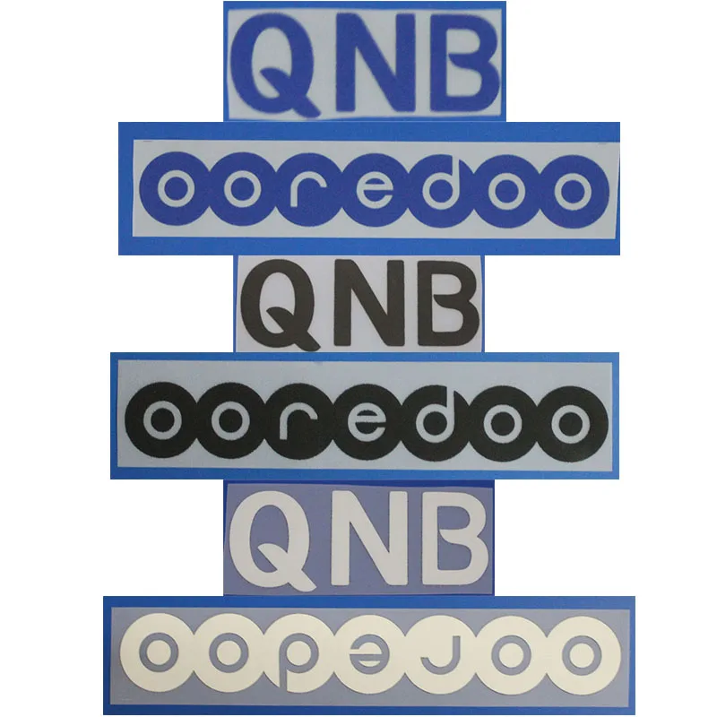 QNB OOREDOO спонсор патч значки Одежда высшего качества передачи тепла Футбол матч |