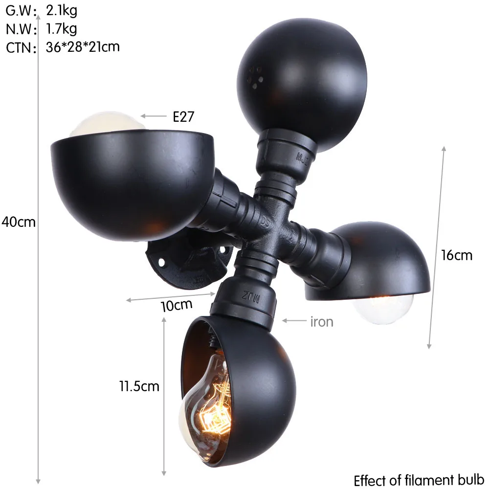 BG333 亚黑 尺寸图 钨丝 英文版
