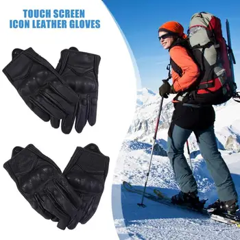 

Durable Gloves Solid Color Touch Screen Motorcycle Riding Gloves Waterproof Cycling Protective Gloves for Hiking and Travel