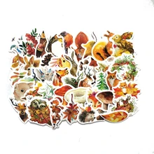 TD ZW Mini 2-3CM 41Pcs Hand Account Cute Autumn Cartoon Stickers Waterproof Laptop Motorcycle Luggage Fridge Phone Sticker