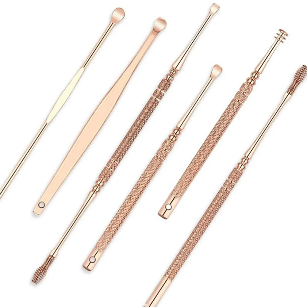 Wax Remover Dig Ear Wax Pickers Circular 6pcs set Durable Spiral Head Cleaner Ears Care Scoop 3