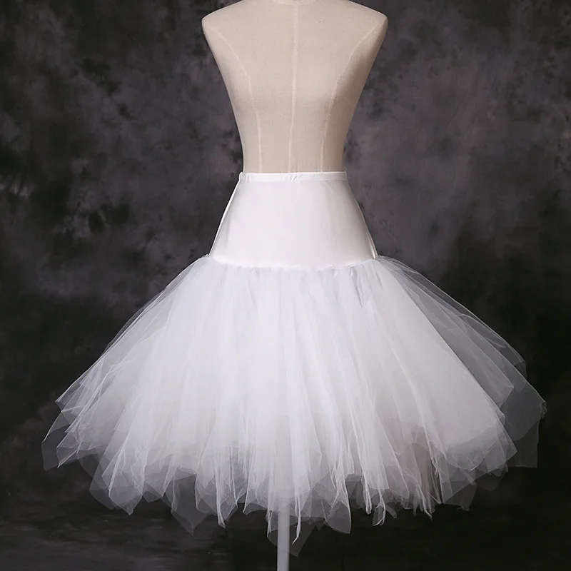 Short Wedding Bridal Petticoat Underskirt Cosplay Party Crinoline Slips Without Hoops