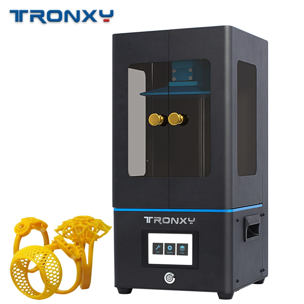 Tronxy УФ-полимерный 3d Принтер Высокоточный ЖК-светильник отверждения 3d принтер с 3,5 дюймовым сенсорным экраном 2K экран Поддержка офлайн печати