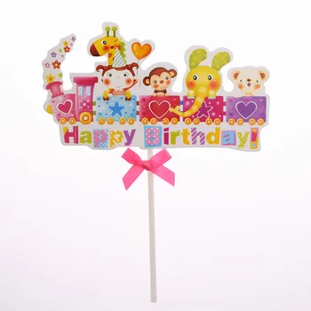 

Cake Toppers Flags Mr Mrs Kids Happy Birthday Train Rainbow Cupcake Topper Wedding Bride Baby Shower Party Baking DIY 20pc/lot