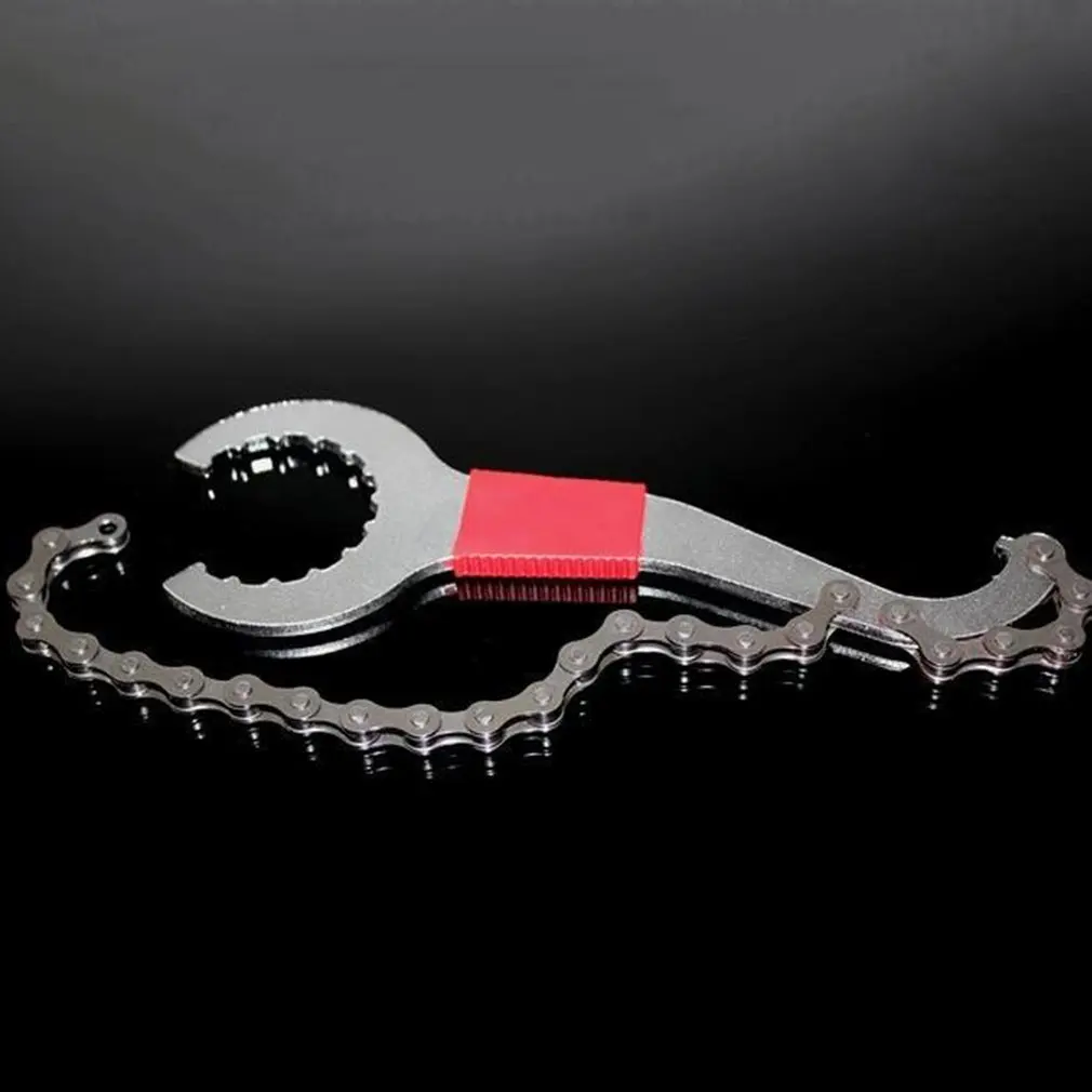 3 в 1 Лидер продаж Удобная велосипедная цепь хлыст Нижний Кронштейн гаечный ключ свободного хода инструмент для ремонта инструмент для снятия цепи разборный ключ - Цвет: Черный