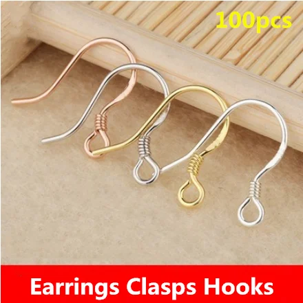

100pcs/lot DIY Earring Findings Earrings Clasps Hooks Fittings DIY Jewelry Making Accessories Iron Hook Earwire Jewelry