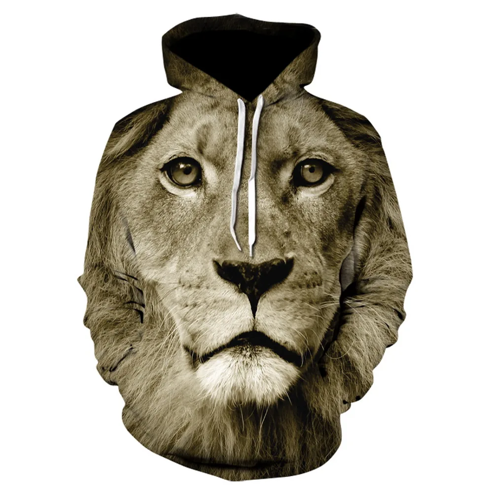 King of the lion by Pixie Art 3D толстовки с животным принтом, мужские толстовки, Брендовые спортивные костюмы, Повседневный пуловер, унисекс, толстовка с капюшоном, странные вещи - Цвет: WE-135