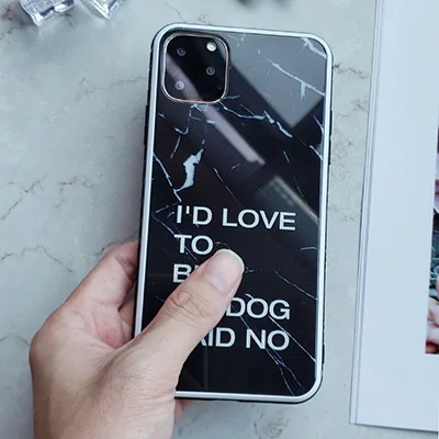 as photo Новое поступление iphone11 Чехол для мобильного телефона из закаленного стекла для iphone11R мраморный английский Iphone11MAX - Color: as photo