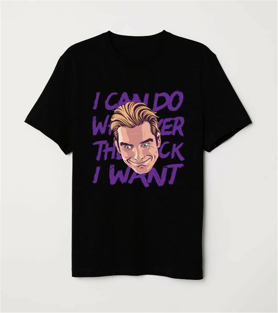 

The Boys The Seven Homelander I Can Do Whatever Dark Bad Superhero Black T-Shirt Unisex Loose Fit Tee Shirt