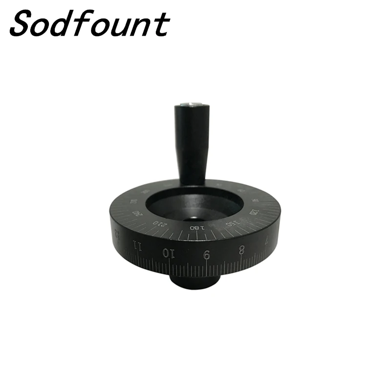 CNC 3D Printer Metal Hand Wheel With Angle Scale Slide Screw Double Scale Bore Dia. 6.35/8/10/12MM Laser Engraving cnc handwheel