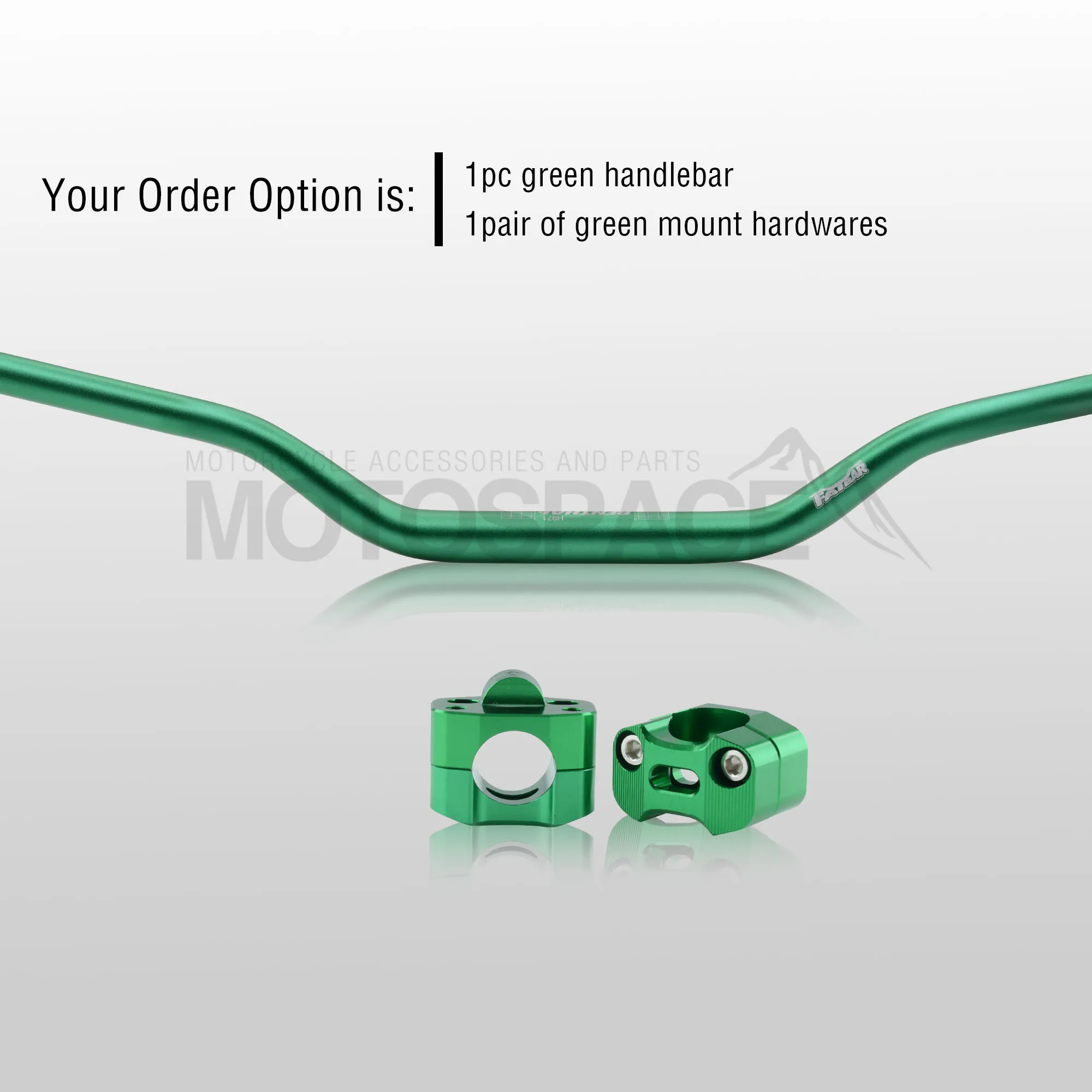 Руль для Pro Taper Pack Bar 1-1/" Renthal Fatbar Колодки Ручки Pit Pro Racing Dirt Pit Bike мотоцикл с адаптер cnc - Цвет: Green Combo2