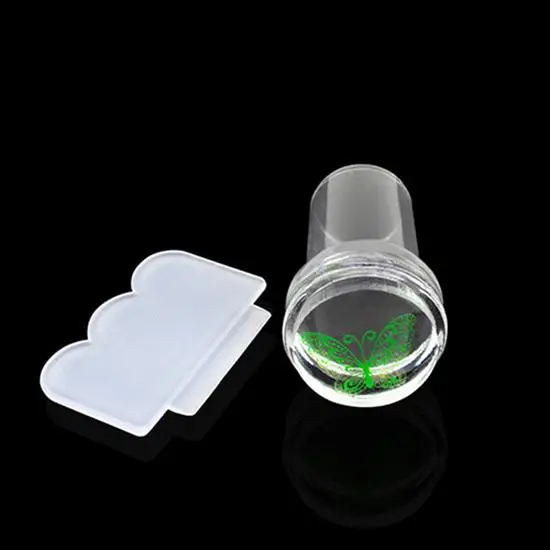

2Pcs Clear Stamper Scraper Mini DIY Nail Art Image Plate Transfer Manicure Tool