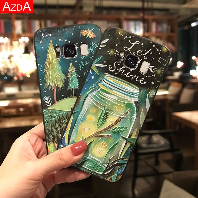 3D крышка тиснения для samsung Galaxy S10 S8 S9 плюс S10E S6 S7 край M10 M20 M30 A10 A20 A20E A30 A40 A50 A60 A70 Note 8 9 чехол из термопластичного полиуретана