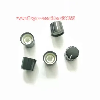 

60pcs black 180 degree half-axis half-hole plastic knob cap / potentiometer knob cap riser 13.5 * 15mm