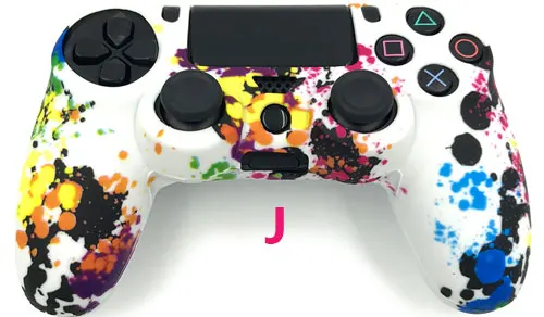 J Силиконовый гелевый мягкий резиновый защитный чехол для Playstation 4 dualshock 4 PS4 Pro Slim контроллер - Цвет: J