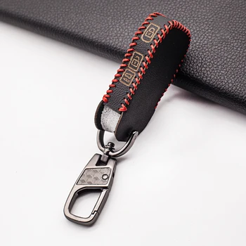 

100% Leather car key fob skin cover case holder for Kia 2018 2019 sportage R Stinger sorento cerato smart remote protect shell