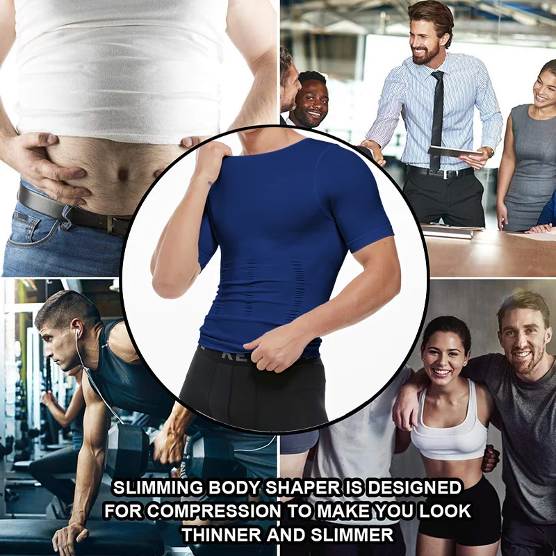 Мужская похудения Body Shaper MaleCompression груди рубашки для потери веса в области живота, приспособление для формирования футболки животик Управление Корректирующее белье корсет с функцией тренажера талии