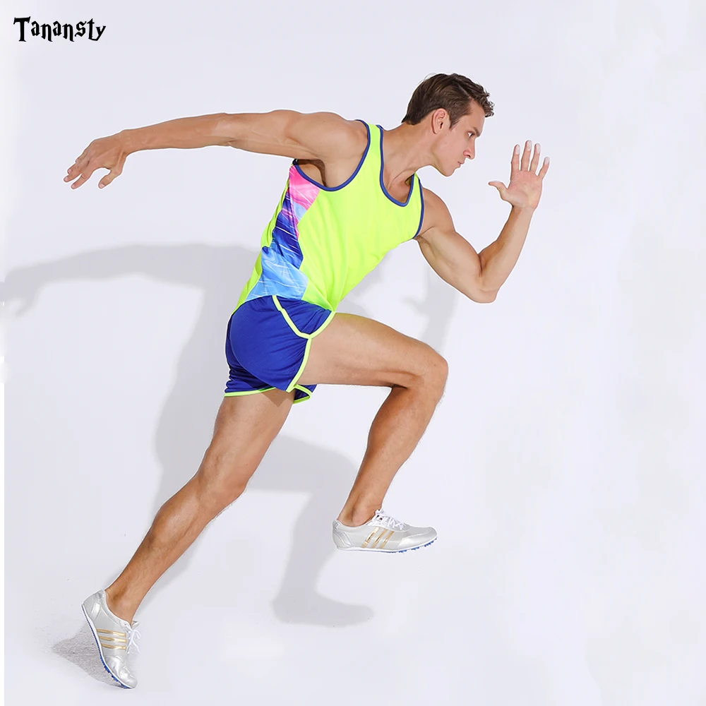 

Suitable Jogging suit for men exercise clothing Marathon Running Suits workout cloth velour tracksuit Sports Man Racing 2-pieces