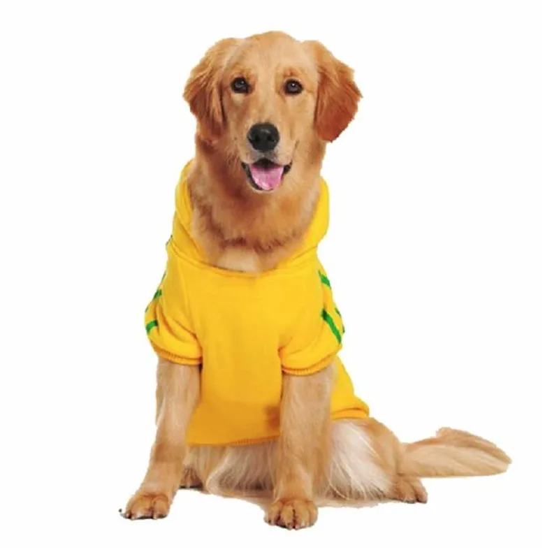 Зимние худи для домашних собак маленький золотой XS-4XL Большая одежда рубашка собака флис Средний свитер со щенком одежда для домашних животных