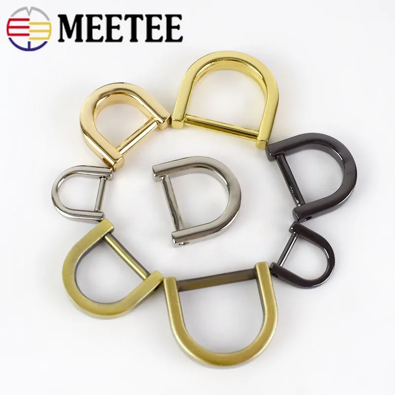 Meetee, 5 шт., 1-2 см, d-образное кольцо, металлическое уплотнительное d-образное кольцо, пряжки, сумка, кошелек, ремень, висячая пряжка, шитье, ручная работа, кнопки, аксессуары, H6-3
