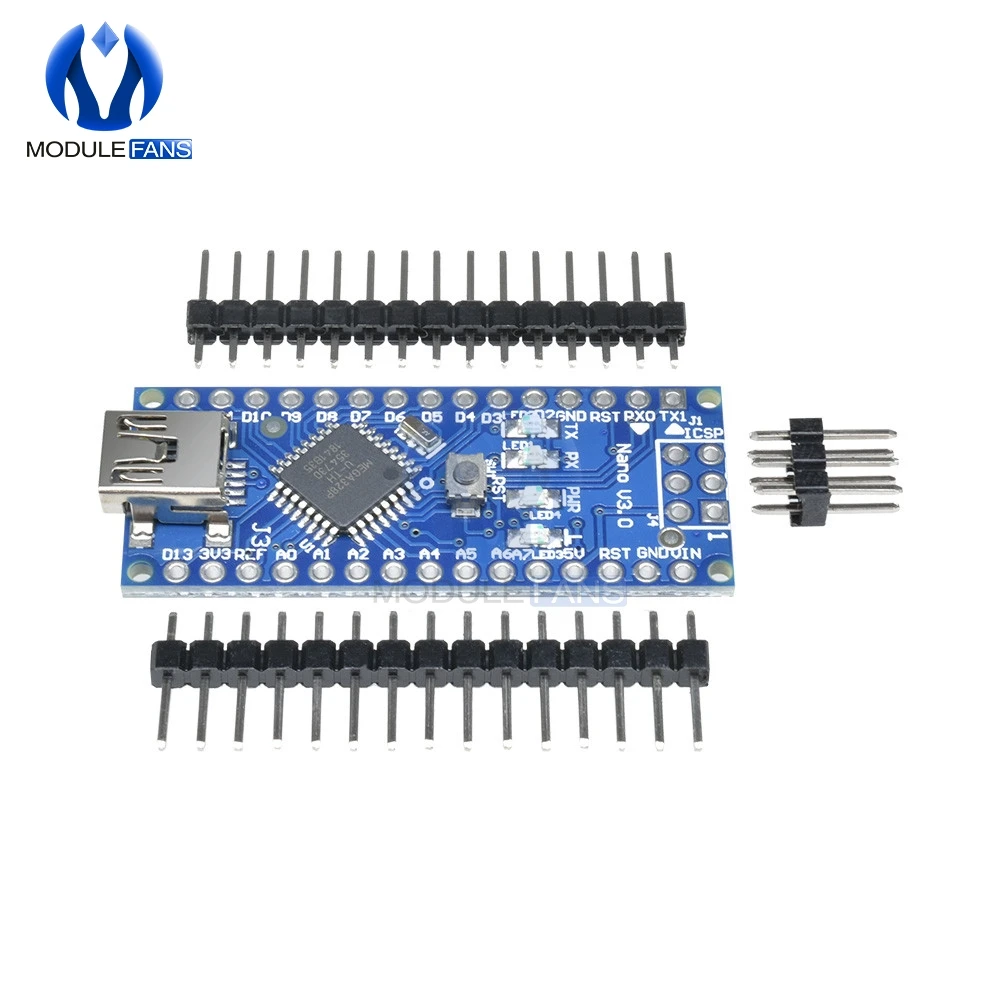 Nano V3.0 3,0 FT232 чип ATmega328 Atmega328p 16M 16MHZ плата для Arduino UNO R3 Mini Usb AU без usb-кабеля I/O