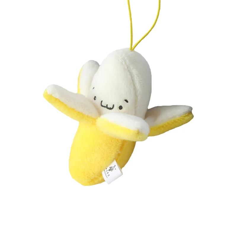 Супер милый желтый банан плюшевые игрушки, мобильный телефон кулон небольшой рюкзак с рисунком бананов мягкие Сладкая улыбка