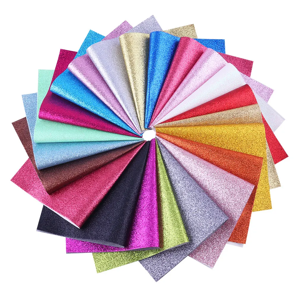 Rubio 20*34cm A4 fogli in ecopelle ecopelle grosso glitter designer tessuto carattere fogli in ecopelle tessuto fiocco per capelli