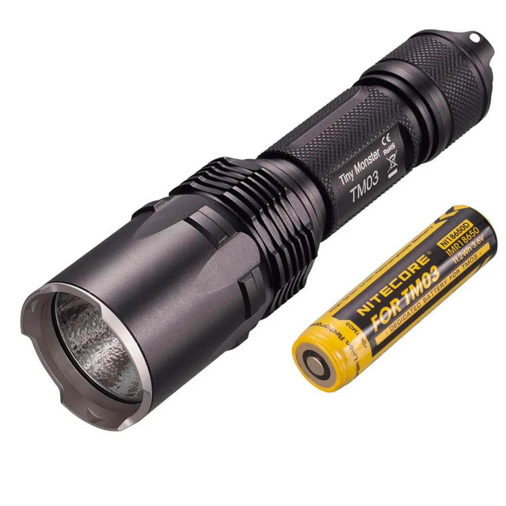 TM03 1 x battery NITECORE TM03 TM03CRI тактический фонарь XHP70 Светодиодный max 2800LM Луч расстояние 289 метров уличный фонарик с IMR18650 батарея - Испускаемый цвет: TM03 1 x battery