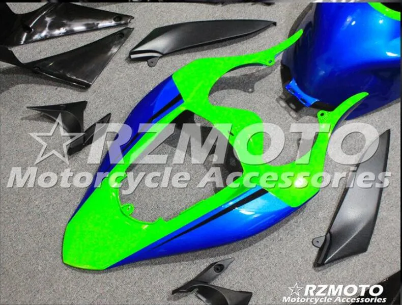 ABS Литье Мотоцикл Обтекатели наборы Подходит для Yamaha YZF-1000-R1 2004 2005 2006 04 05 06 обтекатель кузова Комплект зеленый синий
