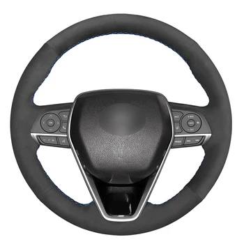

Black Suede DIY Car Steering Wheel Cover for Toyota Avalon Camry 2018-2019 Crown 2018-2019 Corolla 2018 2019 2020 RAV4 2019